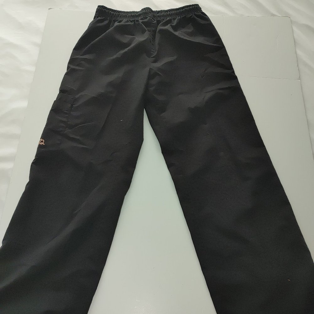 VINTAGE BETTY BOOP Woman's High Rise Scrub Pants Black Size L Used